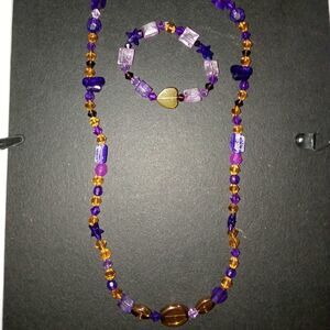 Handmade unique beaded necklace